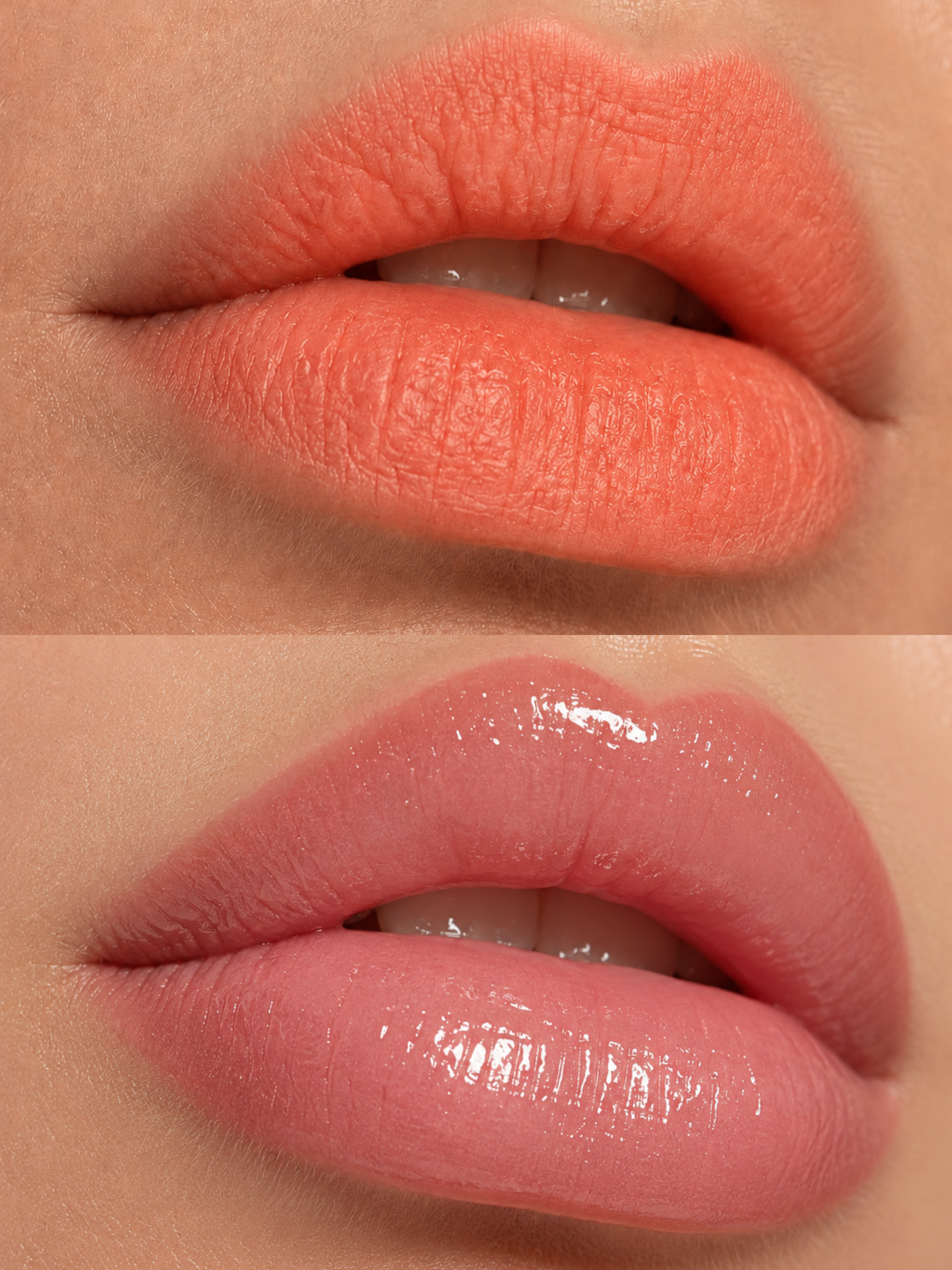 Rose-gold lip print — LALE Cosmetics signature visual
